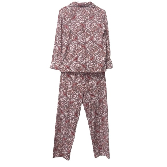 Lauren Ralph Lauren Floral Paisley Print Cotton 2 Piece Comfy Sleep Pajama Set - Picture 9 of 14